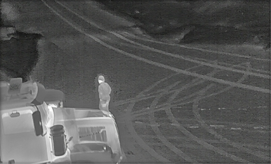 CCTV footage in night mode